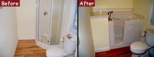 Walk-In Bath Tub Replacement - Before and After Photos